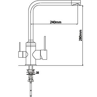 Смеситель для кухни Gappo G4399-1 под фильтр сатин